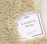 Home Weavers Plush Microfiber Bath Rug with Non-Slip Backing Linen Brown 20x32
