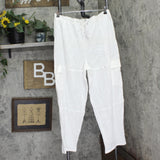 Sanctuary Womens Coastal Cover Up Crinkle Cargo Pants SACC25849 Crinkle White L