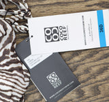 Coco Reef Underwire Loose Fit Tankini Swim Top White / Brown Native Zebra 36D