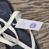 A New Day Womens Tarin Ankle Wrap Thong Sandals 92562724 Cream Black 6M