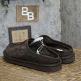 Goodfellow & Co Cruz Genuine Suede Clog Slippers 91308430 Dark Brown 11