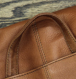 Kenneth Cole Reaction Leather Messenger Bag for Laptop/Tablet Cognac Brown
