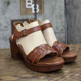 B.o.c. Women's Gigi Comfort Strap Heeled Sandals BC0012106 Brown 10M