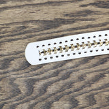 INC International Concepts Womens Chain Link Faux Leather Belt White M