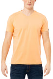 X Ray Cotton Short Sleeve Casual Slim Fit V-Neck T-Shirt Cantaloupe Orange L