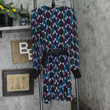 Karl Lagerfeld Chiffon Illusion Sleeves Dress Soft White Veridian Green 6