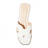 A New Day Womens Nina H-Band Slide Sandals 92244961 White 7M