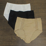 Rhonda Shear High-Waist Crisscross Shaping Brief Panties Nude / Black / White S