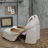 Wild Fable Women's Bianca Rhinestone Platform Pumps 88348327 Silver Gray 9.5M