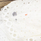 Aqua Womens Crochet-Inset Ruffled Eyelet Dress IDB72431 White M