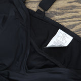 Swim Solutions Womens Black Swan Tiered-Ruffle Tankini Swim Top 806833 Black 8