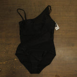 Bar III Womens One-Shoulder Mesh Cutout One Piece Swimsuit MBNB24232 Black L