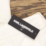 Karl Lagerfeld Womens Mid-Rise Wide-Leg Pull On Pants G44PN33A Soft White 4