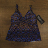 Miraclesuit Thebes Allura Underwire Bra Tummy Control Tankini Top Blue Multi 12