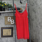 State Of Day Womens Knit Tank Chemise Nightgown 100196977MS Tango Red S