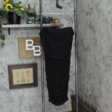 B Darlin Trendy Plus Bungee-Strap Sparkle Square-Neck Bodycon Dress Black 16W