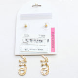 Bijoux Bar Fashion Dangly 2026 Rhinestone Post Earrings Gold / Silver Gray 3"