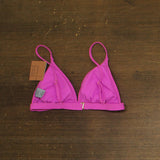 Shade & Shore Womens Ribbed Triangle Bikini Top 94443819 Purple M