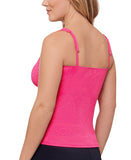 Swim Solutions Paisley-Print Tunnel Tankini Top 807098 Paisley Jaquard Pink 14