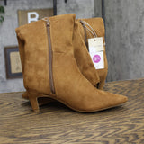 Universal Thread Womens Kendra Kitten Heel Tall Dress Boots Chestnut Brown 5.5M