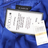 B. Darlin Plus Rhinestone V-Neck Cocktail and Party Dress 8018921 Royal Blue 16W