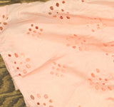 Sam Edelman Womens Eyelet Cap Sleeve Self Tie Cotton A-Line Mini Dress Pink 8