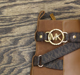 Michael Michael Kors Rory Logo Strap Flat Booties 40F2ROFE6L Luggage Brown 5M