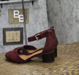Style & Co. Womens Alinaa Two-Piece Dress Sandals Berry Microsuede Purple 8M