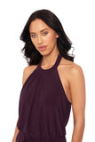 Magicsuit Solids Piper Underwire Halter One Piece Swimsuit Prune Purple 10
