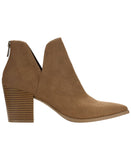 Sun + Stone Womens Pull On Elizaa Booties 10010962100 Cognac Brown 12M
