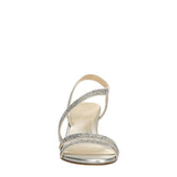 Naturalizer Vanessa2 Rhinestone Embellished Strappy Heeled Sandal Silver Gray 7M