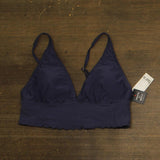 Bar III Womens Wave Solids Longline Bikini Top MBHS25157 Near Nautical Blue XL