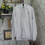 U.S. Polo Full Zip Fleece Hooded Sweatshirt Gray 2XL