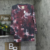 Chaser Womens Maternity Pullover Sweatshirt P8001286 Purple Tie Dye M