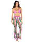Hurley Juniors Crocheted Cover Up Beach Pants Orchid Purple Multi XS