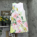 Aqua Placed Floral Shift Mini Dress IDO14626 Pink Multi XS