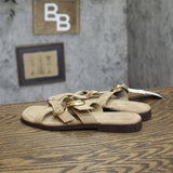 Universal Thread Ridge Buckle Strappy Slide Sandals 94822847 Taupe Brown 7M