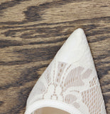 A New Day Milan Slingback Pumps Lace 93708032 Cream Off White 9.5M