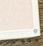 Living Textiles Baby Girls Flower Print Crib Sheet Pink / White Flower Crib