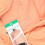 Danskin Womens Modal Blend Fleece Hooded Sweatshirt 1467454 Peach Orange XL