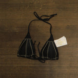 Becca Womens Standard Color Sheen Triangle Bikini Top 109057 Black L