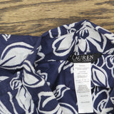 Lauren Ralph Lauren Allora Floral Shirt Cover Up Button Up Allora Floral Blue L