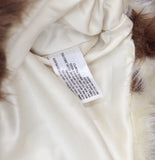 Wild Fable Womens Faux Fur Jacket Coat 94672589 Light Brown Cow 2XS