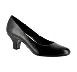 Easy Street Womens Faux Leather Fabulous Pump Block Heels FABULOUS Black 6.5WW