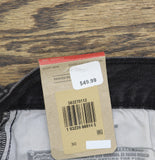 Levi's 501 Original Distressed Button Fly Jean Shorts Jorts Lunar Black 30