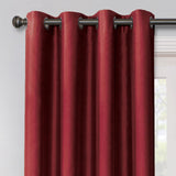 Max Blackout Mystique 100% Blackout Grommet Top Single Curtain Panel Red 50x84
