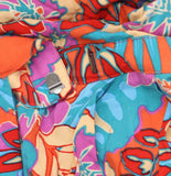 INC International Concepts x Jeannie Mai with Zip Fly Tropical Print Red Multi M