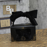 Inc International Concepts Womens Velvet Bow Earmuff Gift Box Fuzzy Black