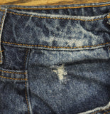 And Now This Frayed Distressed High Rise Denim Jean Shorts Medium Blue 29