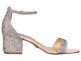 Betsey Johnson Womens Mari Heeled Sandal Block Heel SB-MARI Champagne Brown 6.5M